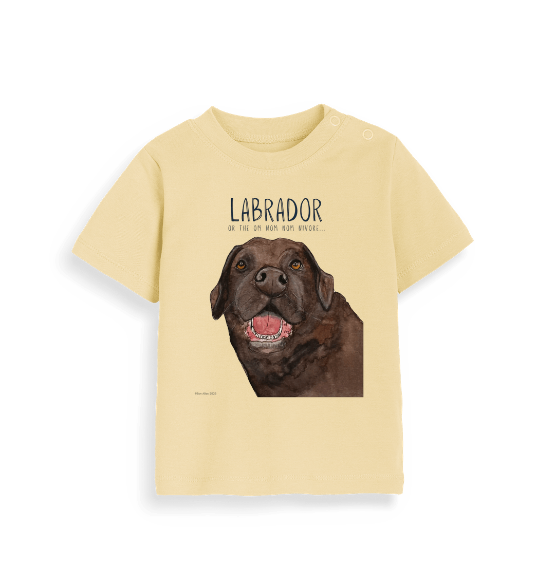 Baby's First Chocolate Labrador Tee Tiny Tummy Big Appetite