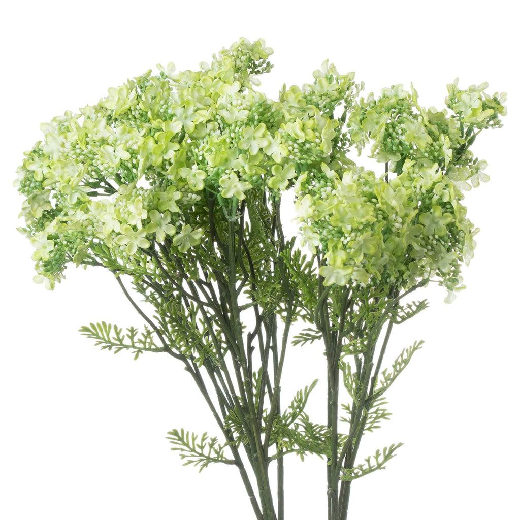 Realistic green plum blossom spray, 71cm tall, handcrafted faux floral for home decor by Sostter at brixbailey.com