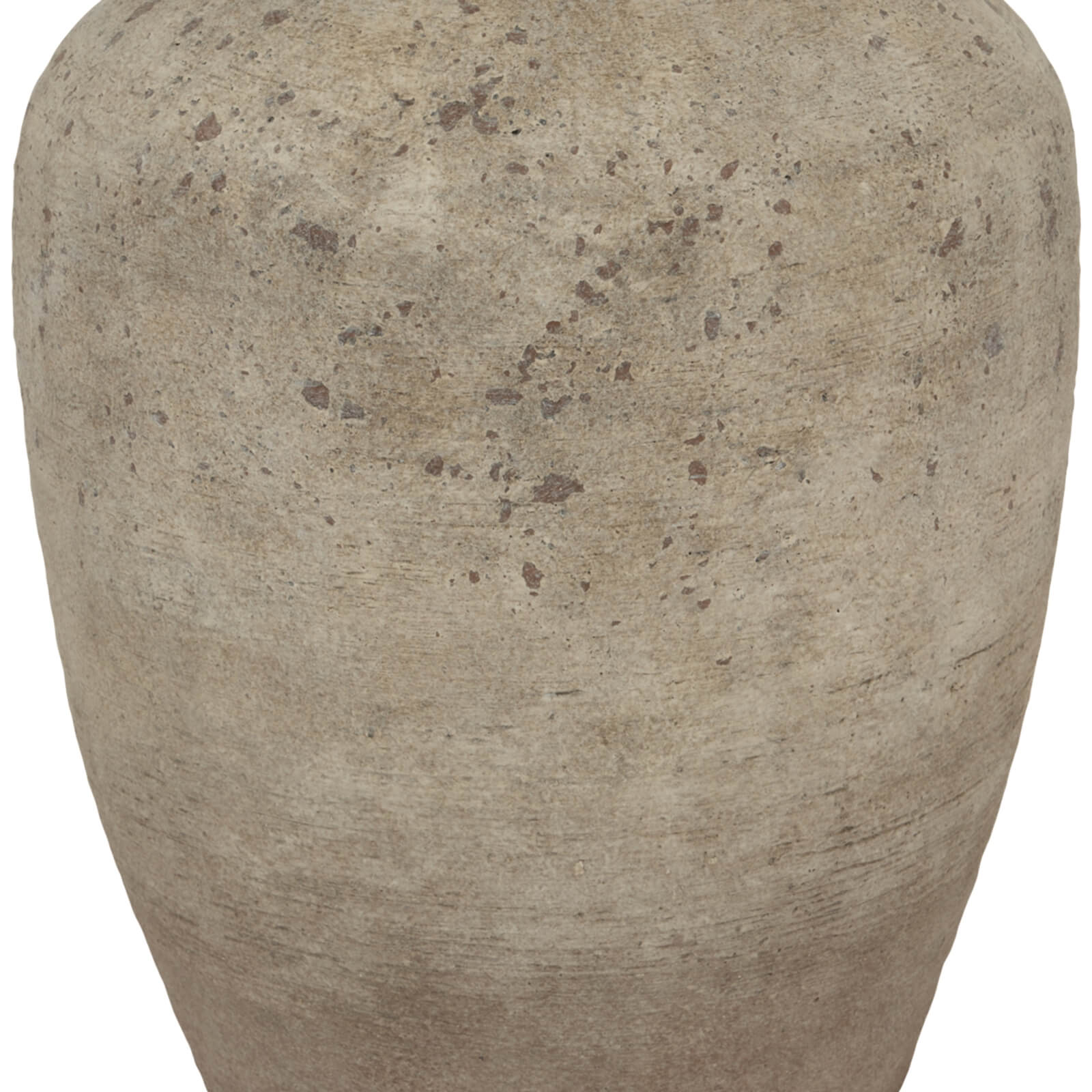 Handcrafted grey Deruta ceramic vase with mottled texture, 40cm tall, perfect for modern or traditional decor. by Sostter at brixbailey.com