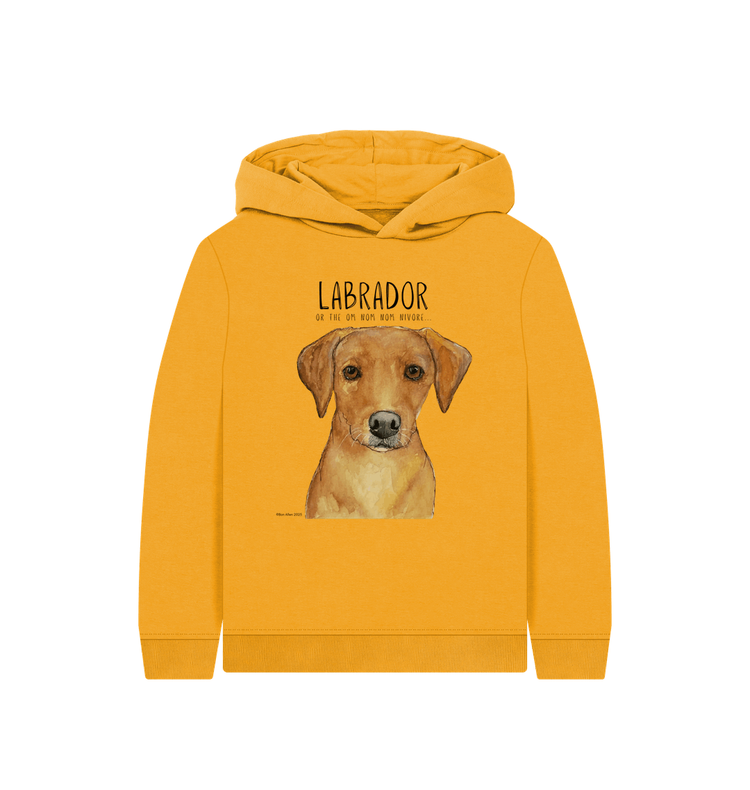 Fox Red Labrador Kids Hoodie Snack Mode Activated
