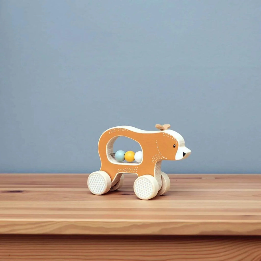 Push Along Wooden Bear Toy