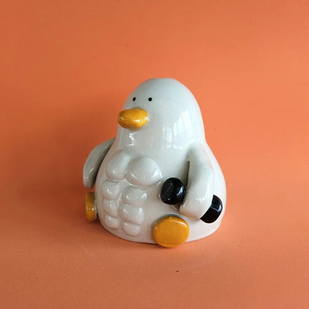 Russell the Gym Duck Ceramic Ornament