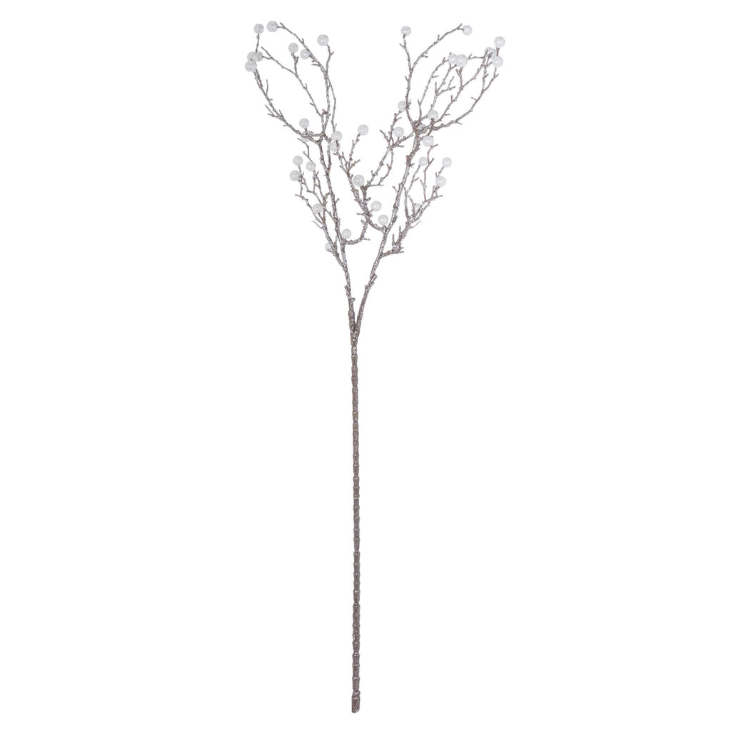 Pearl-finish metallic holiday spray for wreaths and centerpieces, 73cm tall with light-reflecting plastic branches by sostter at brixbailey.com