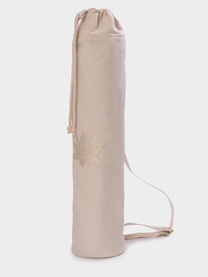 Organic Cotton Lotus Yoga Mat Bag
