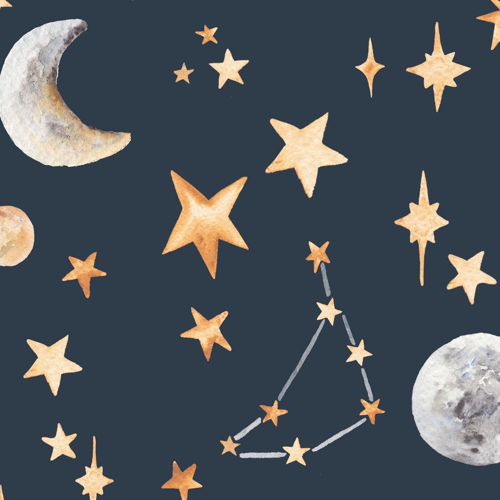 Hand Painted Stars Wallpaper in 4 Dreamy Colours