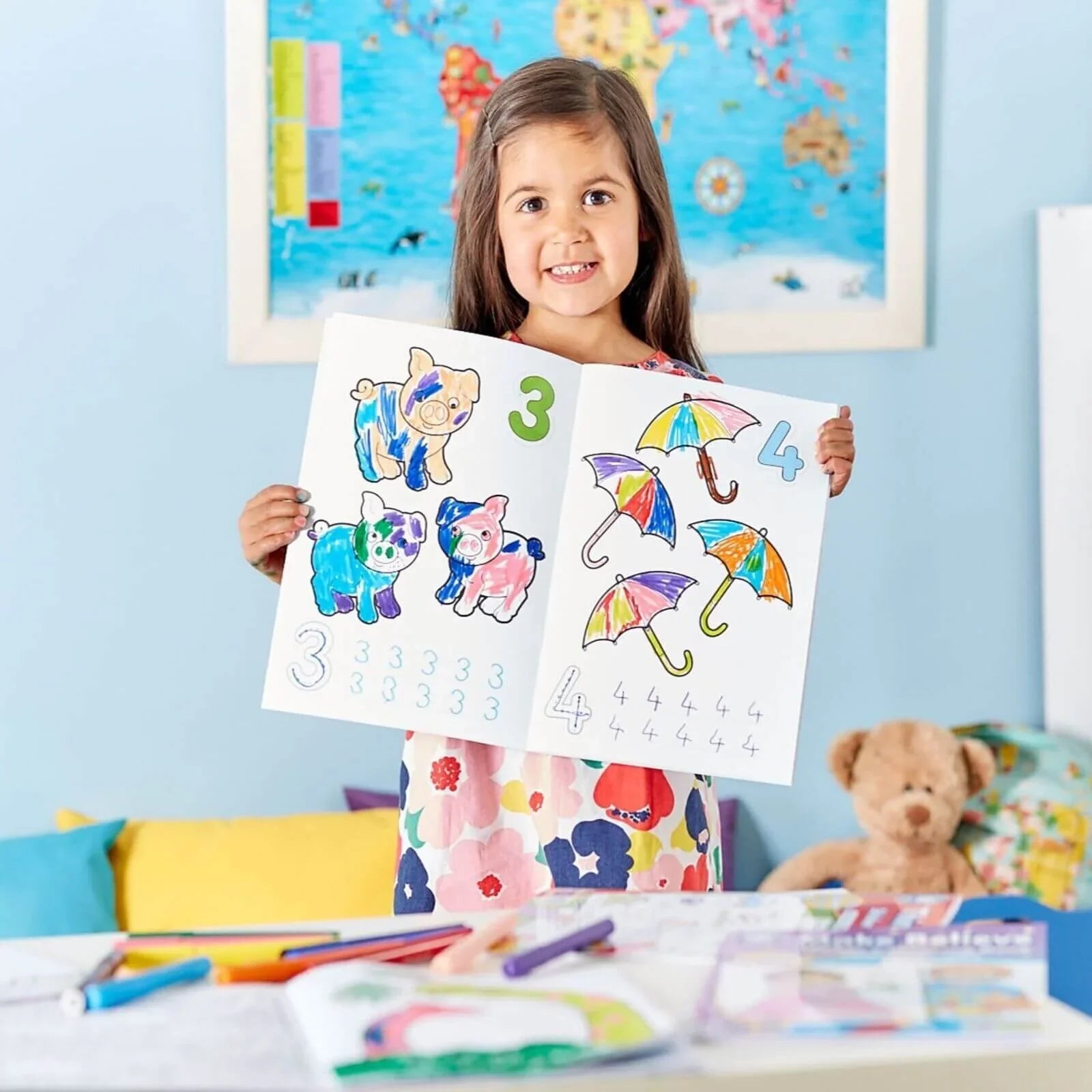 Numbers 1 to 20 Colouring and Sticker Activity Book