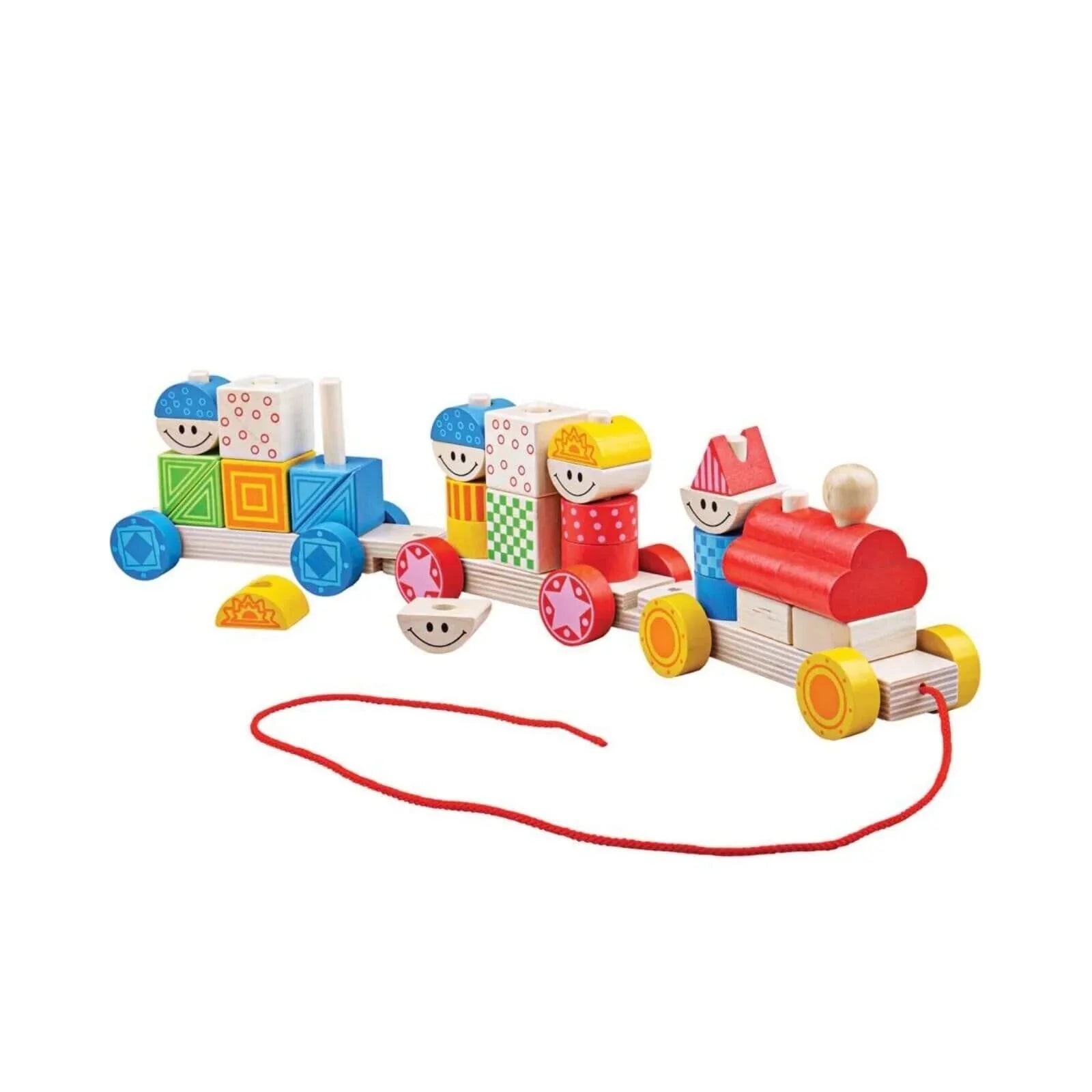 Build Up Wooden Pull Along Train