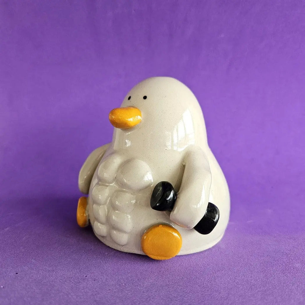 Russell the Gym Duck Ceramic Ornament