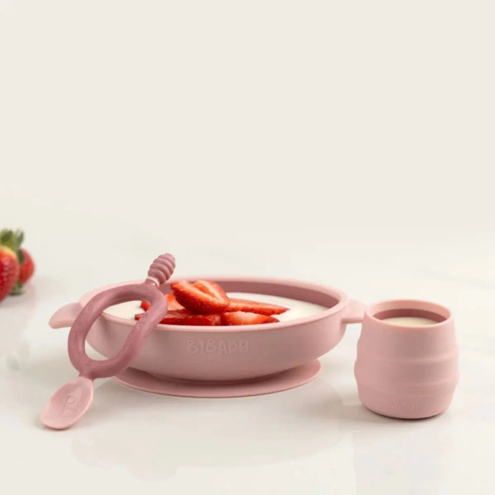 Silicone Suction Bowl in Blush