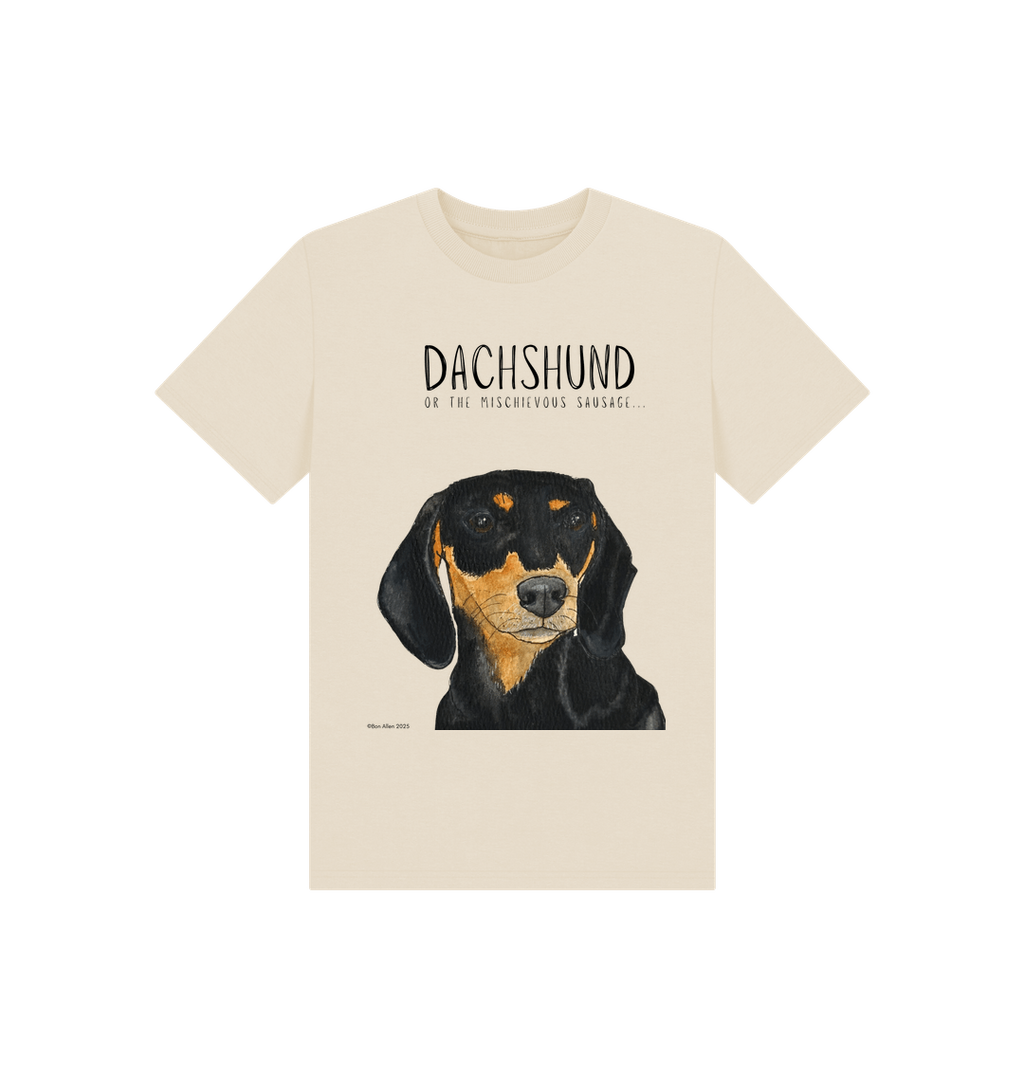 Mischievous Black and Tan Hot Dog Kids T-Shirt