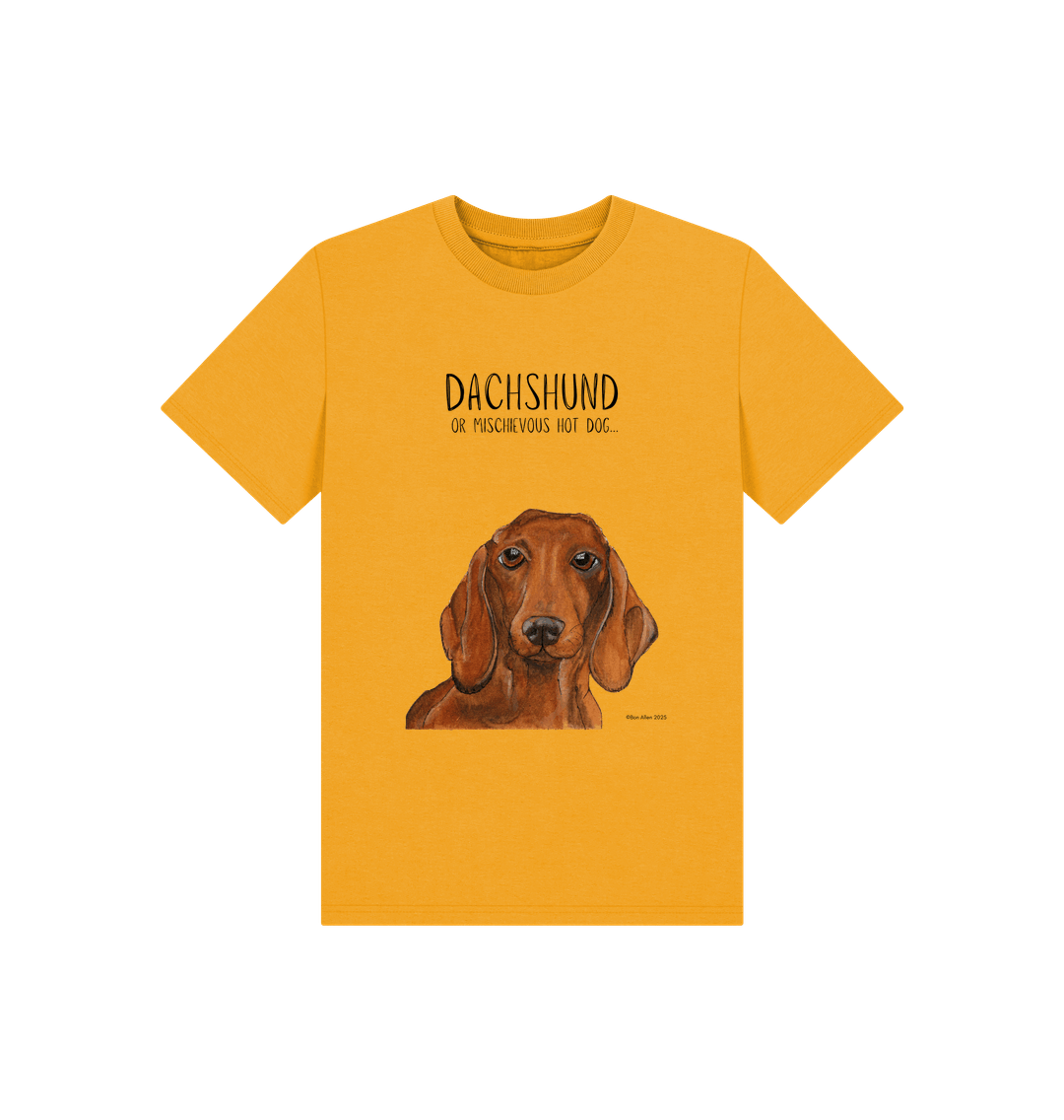 Mischievous Hot Dog Kids T-Shirt Small Pup Big Attitude