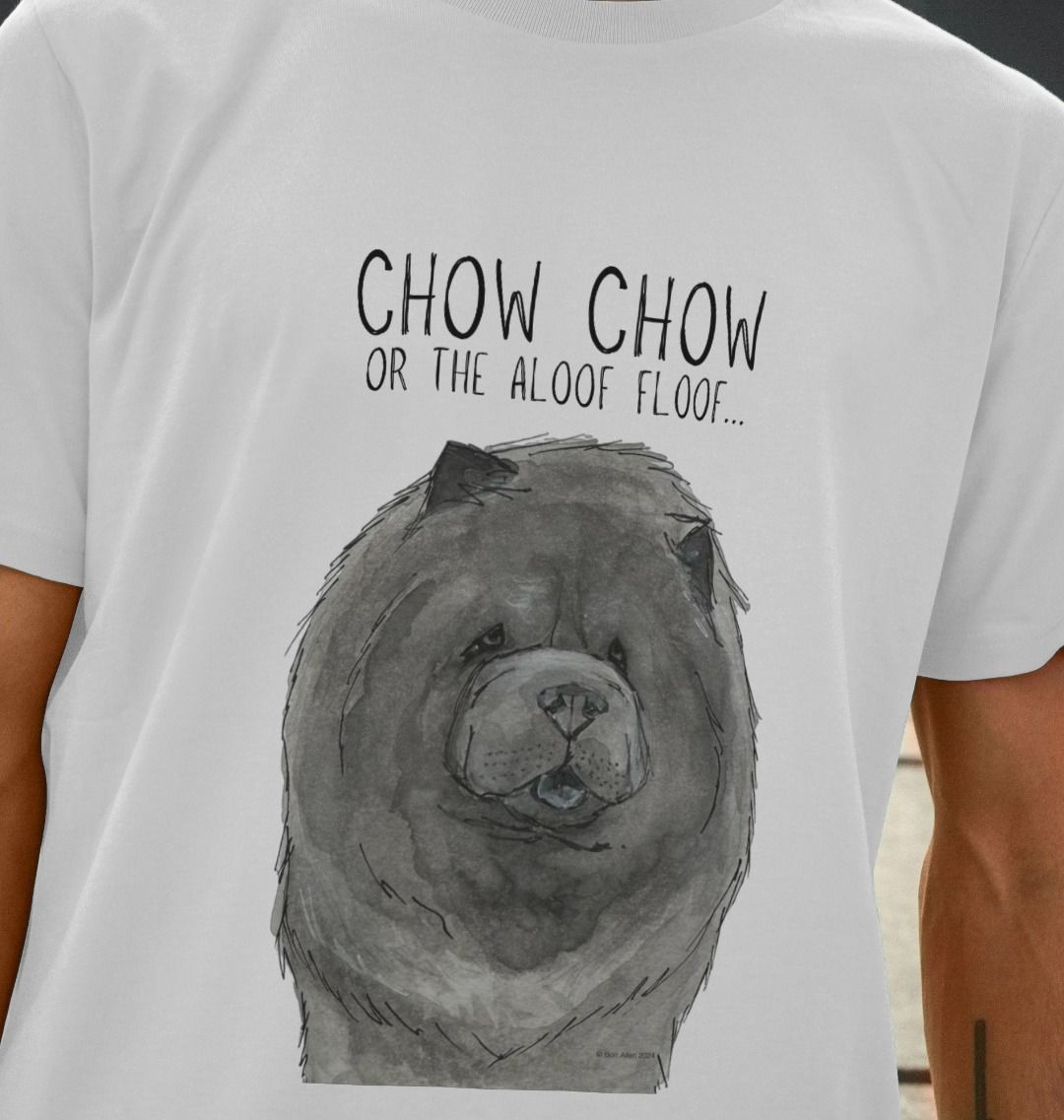 Blue Chow Chow Men's T-Shirt with Aloof Floof Design