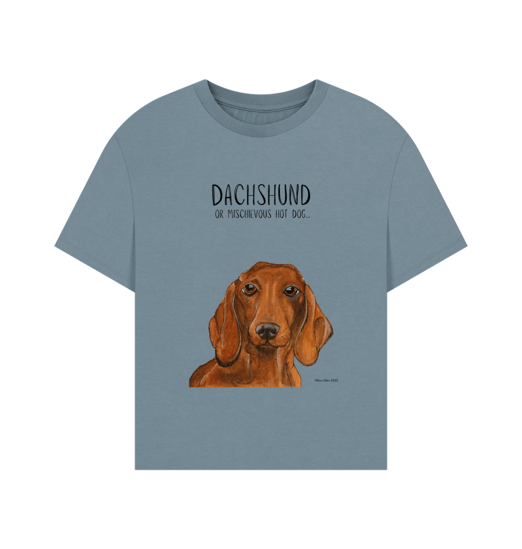 Dachshund Women's Relaxed Fit T-Shirt in Organic Cotton
