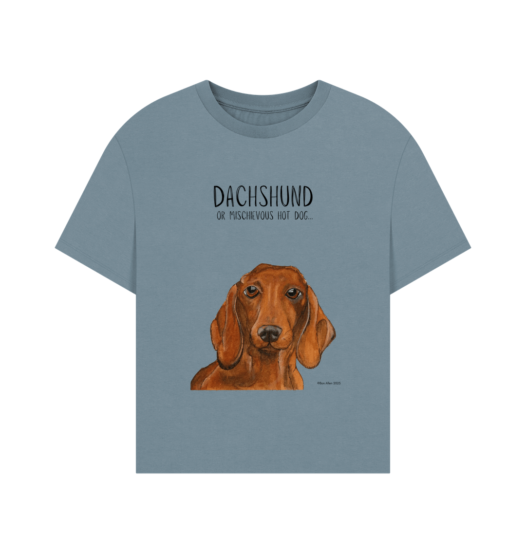 Dachshund Women's Relaxed Fit T-Shirt in Organic Cotton