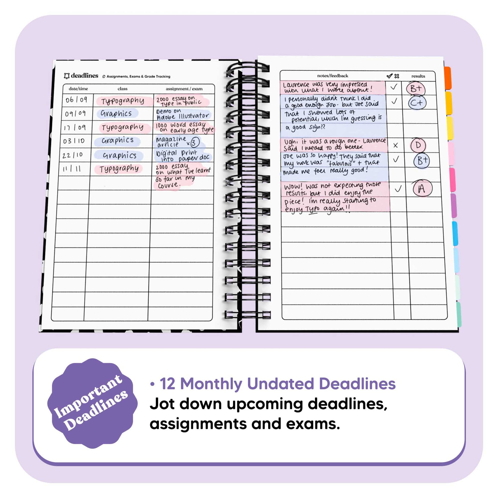 Undated Academic Spiral Journal A5