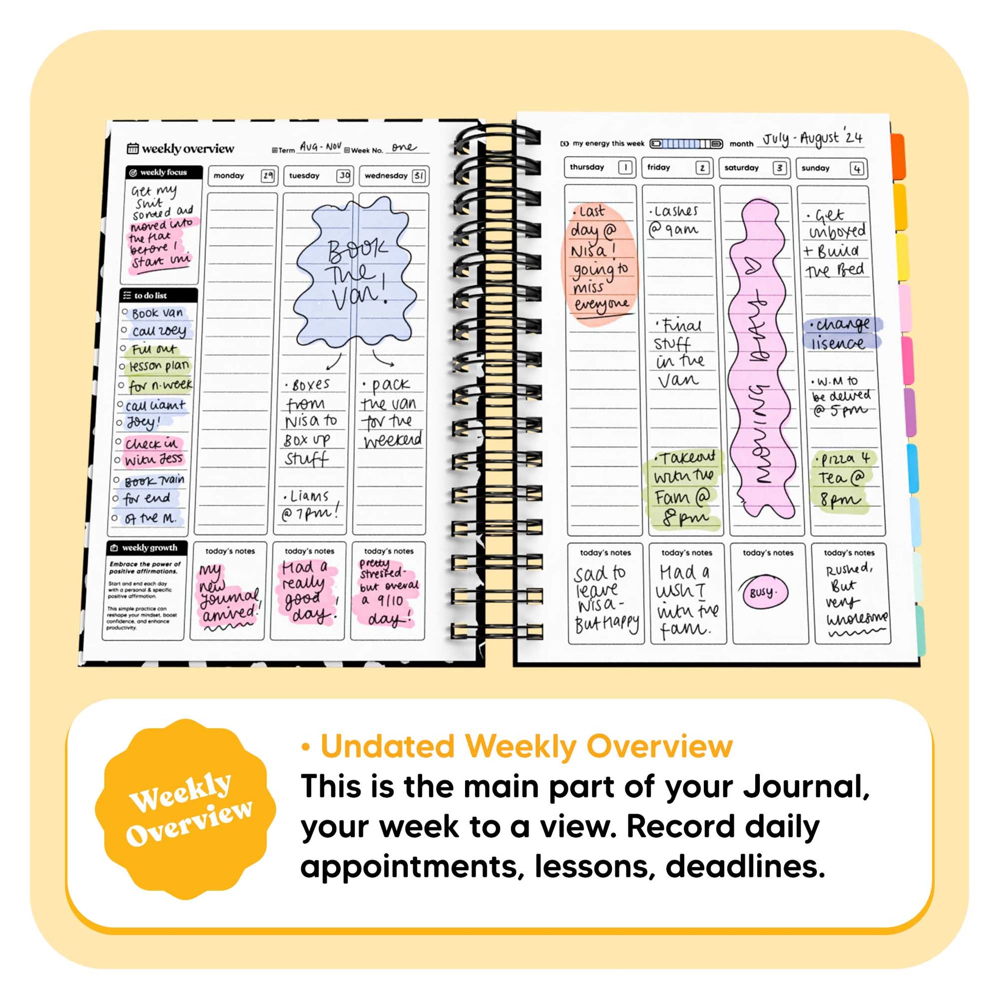 Undated Academic Spiral Journal A5