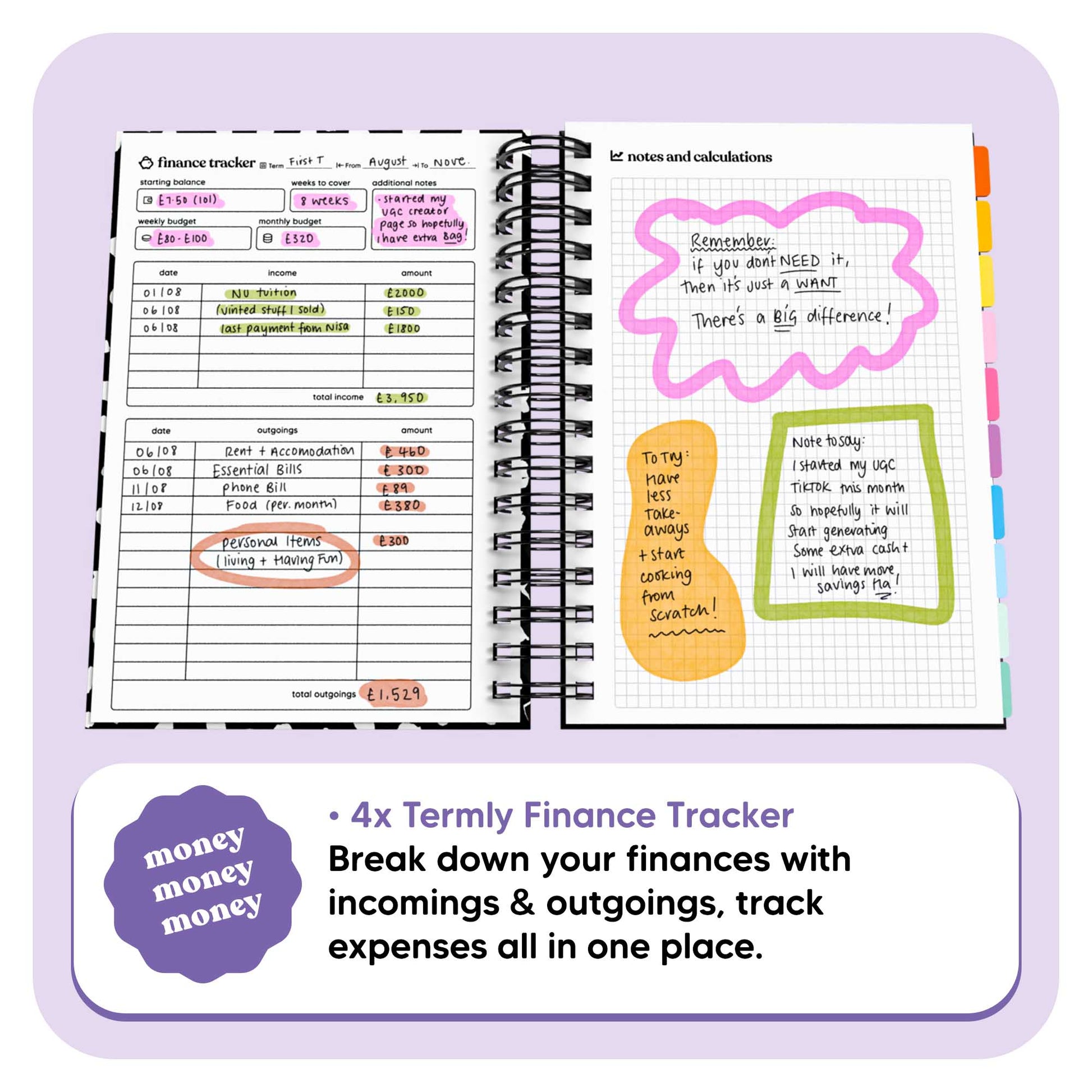Undated Academic Spiral Journal A5