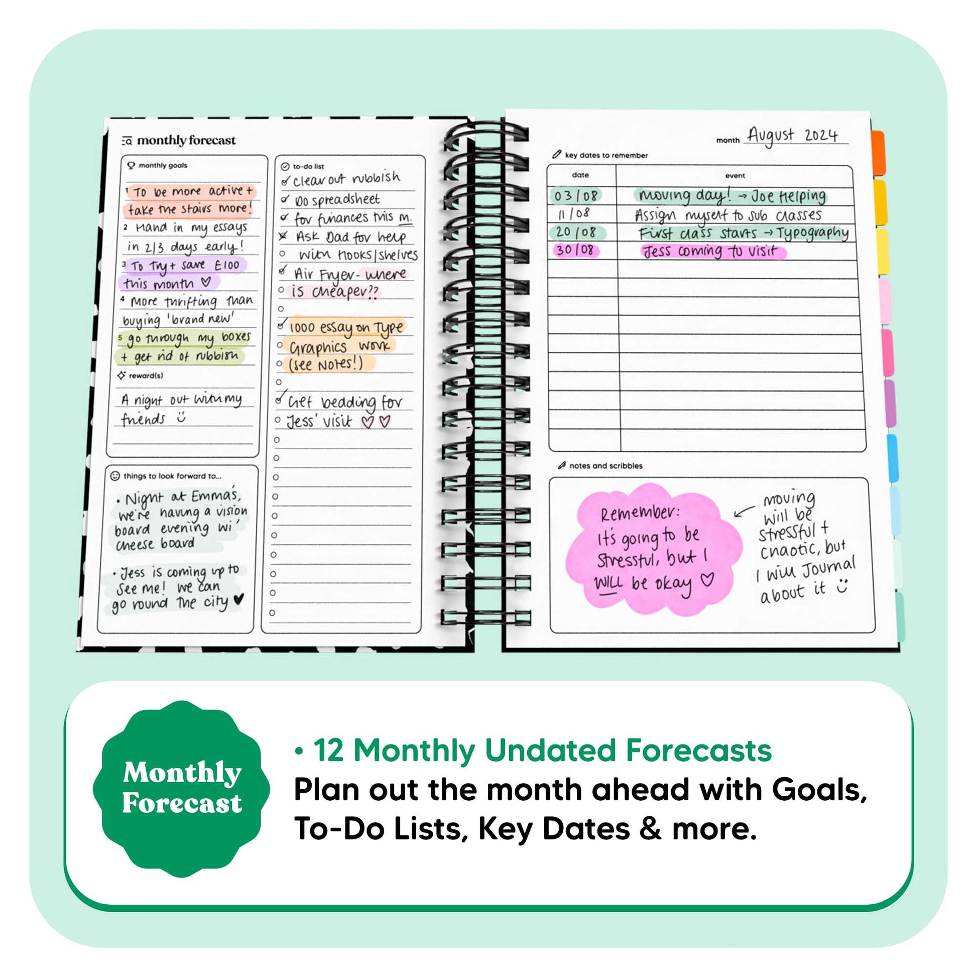 Undated Academic Spiral Journal A5