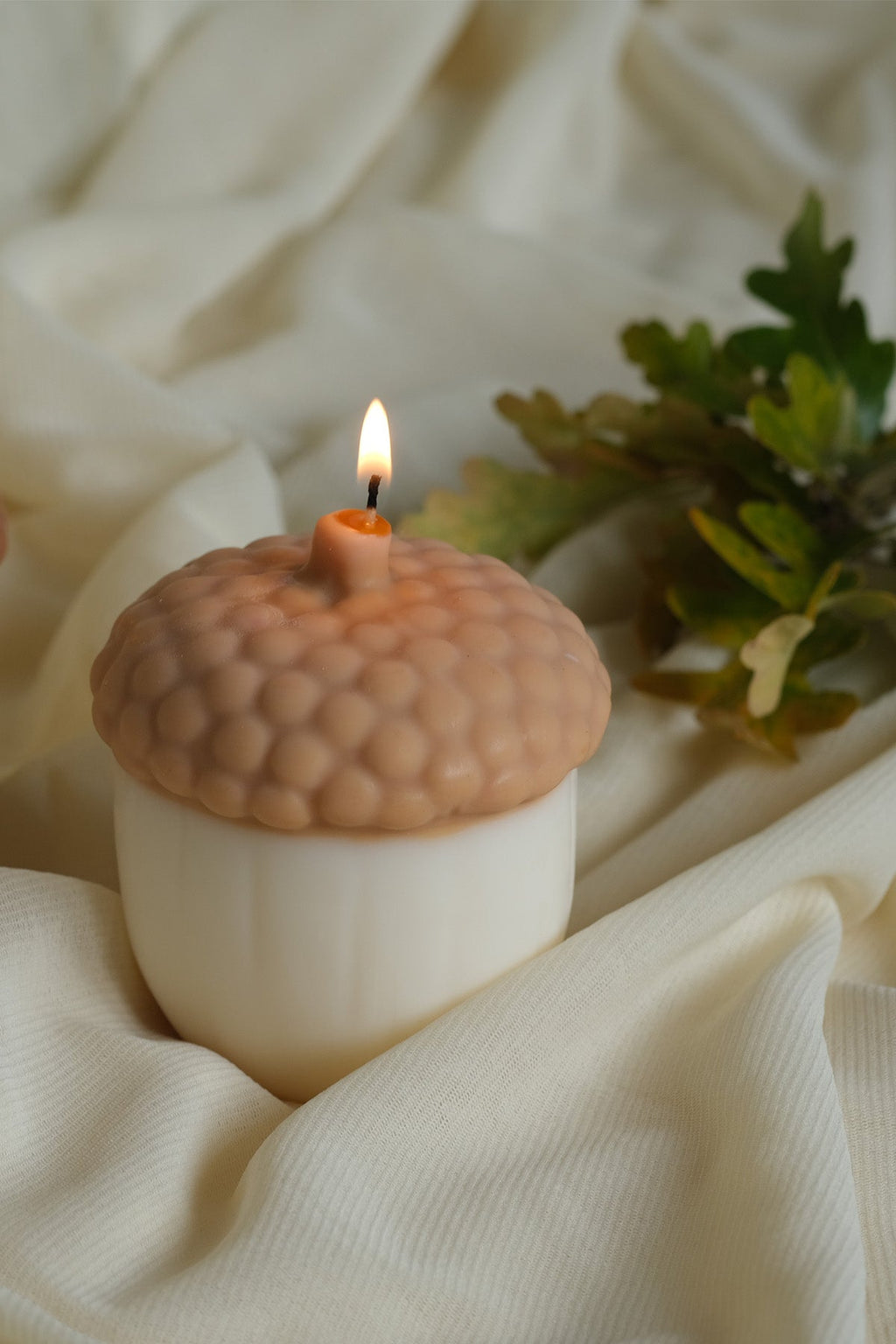 Acorn Shaped Soy Wax Candle Handmade
