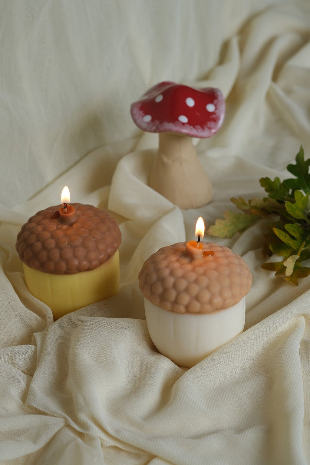 Acorn Shaped Soy Wax Candle Handmade