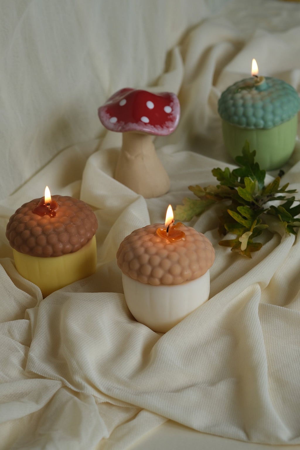 Acorn Shaped Soy Wax Candle Handmade