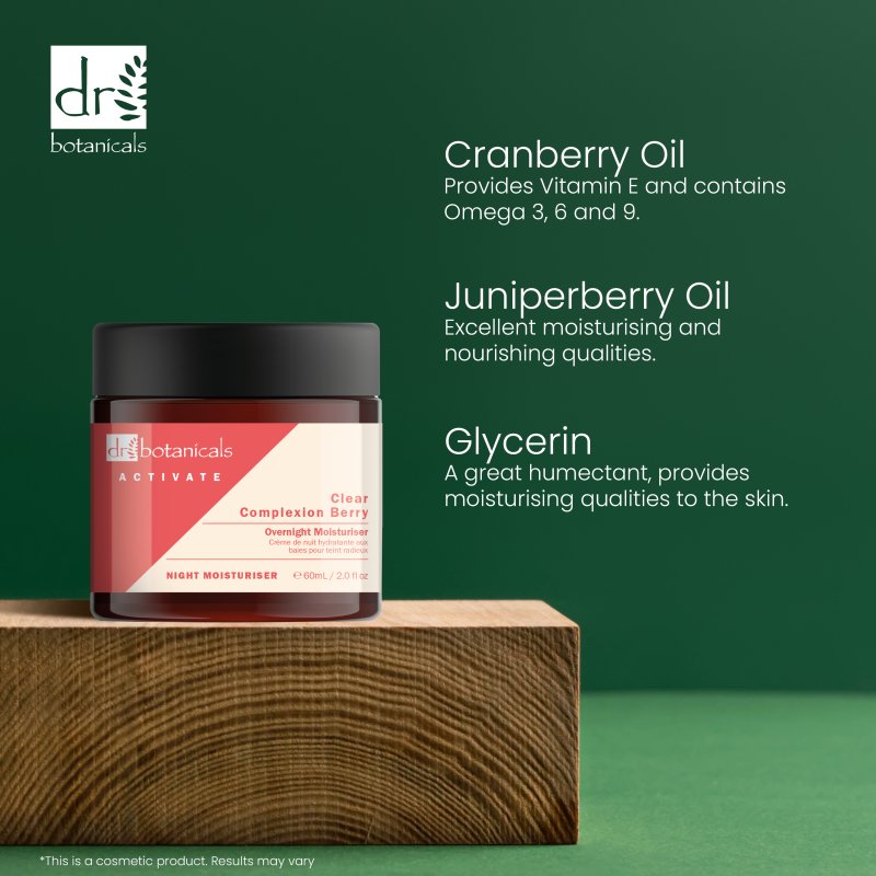 Clear Complexion Berry Overnight Moisturiser 60ml