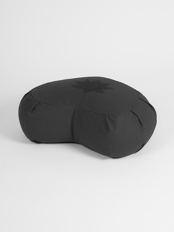 Organic Cotton Crescent Lotus Zafu Buckwheat Meditation Cushion