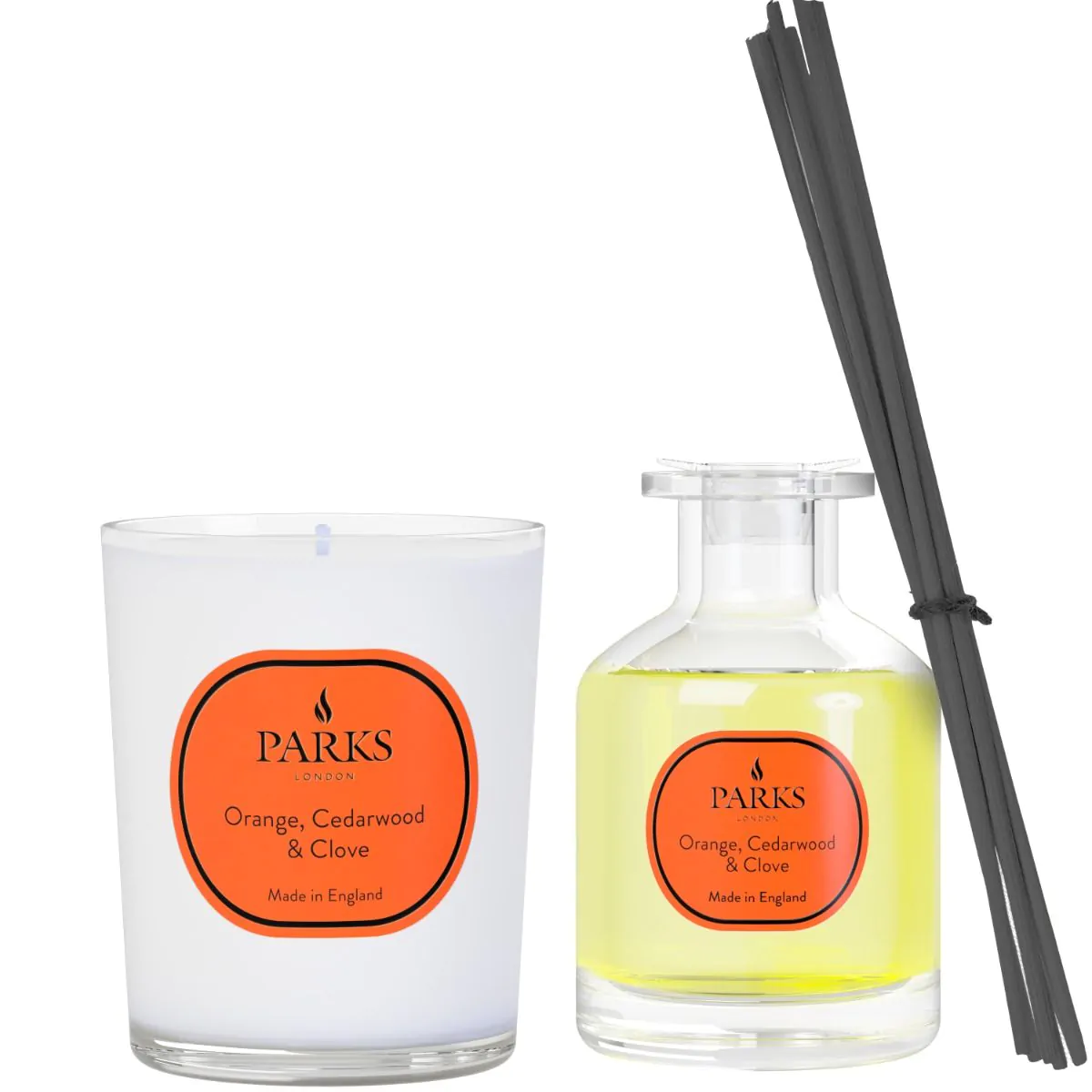 Orange, Cedarwood and Clove Candle and Diffuser Set