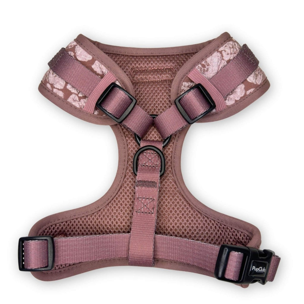 Mocha Petals Adjustable Dog Harness