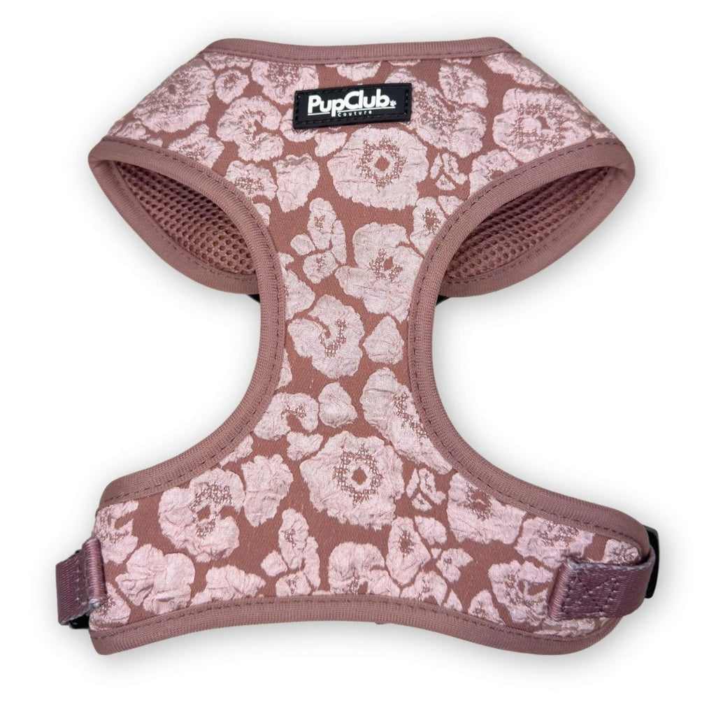 Mocha Petals Adjustable Dog Harness