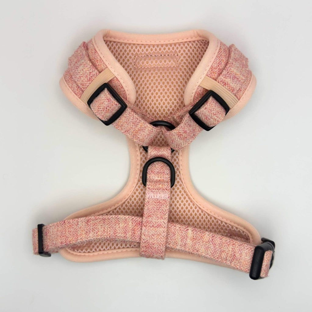 Pink Tweed Adjustable Dog Harness