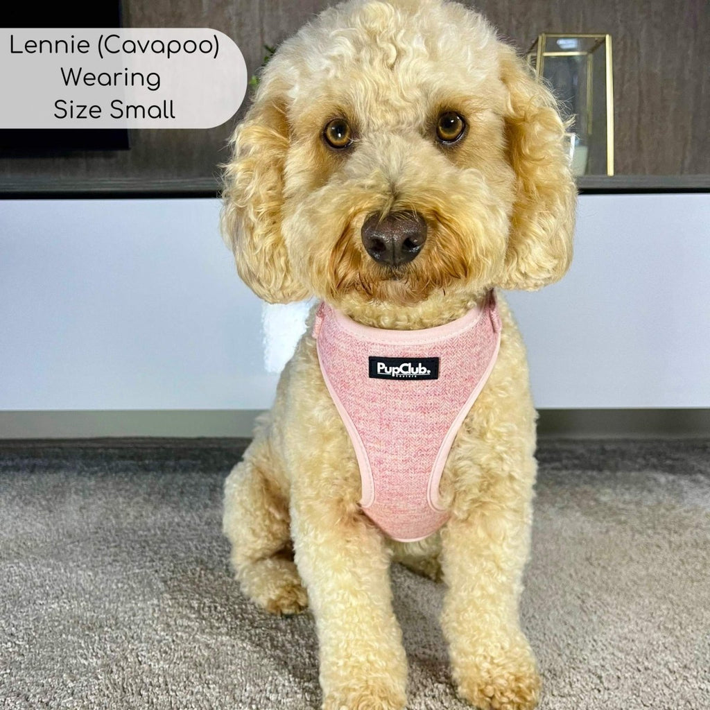 Pink Tweed Adjustable Dog Harness