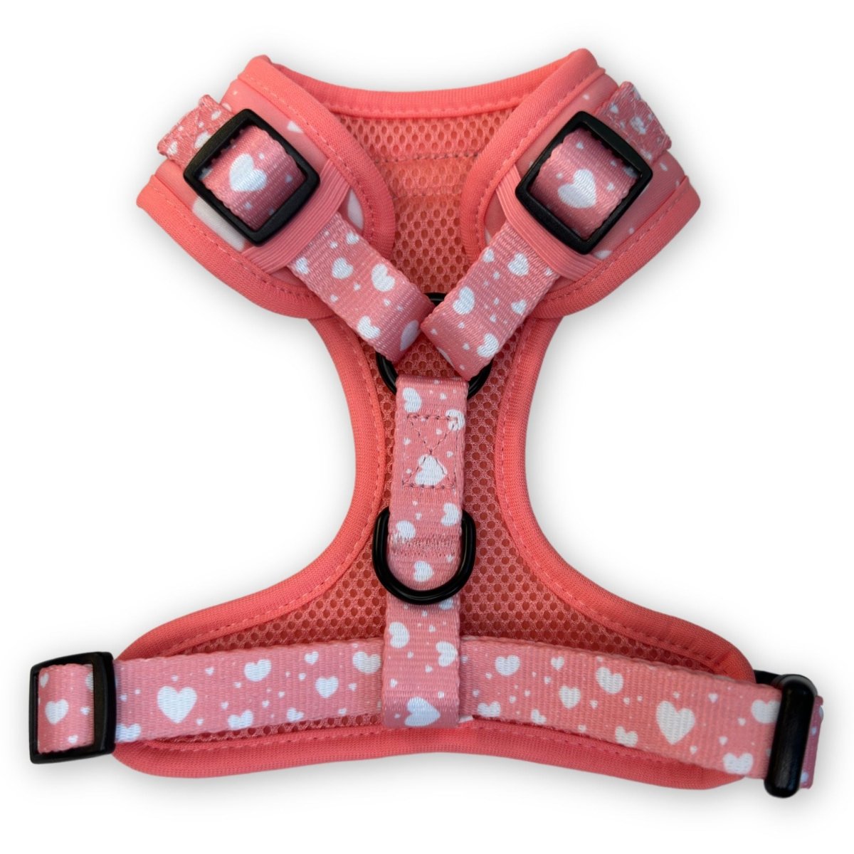 Peachy Hearts Adjustable Dog Harness