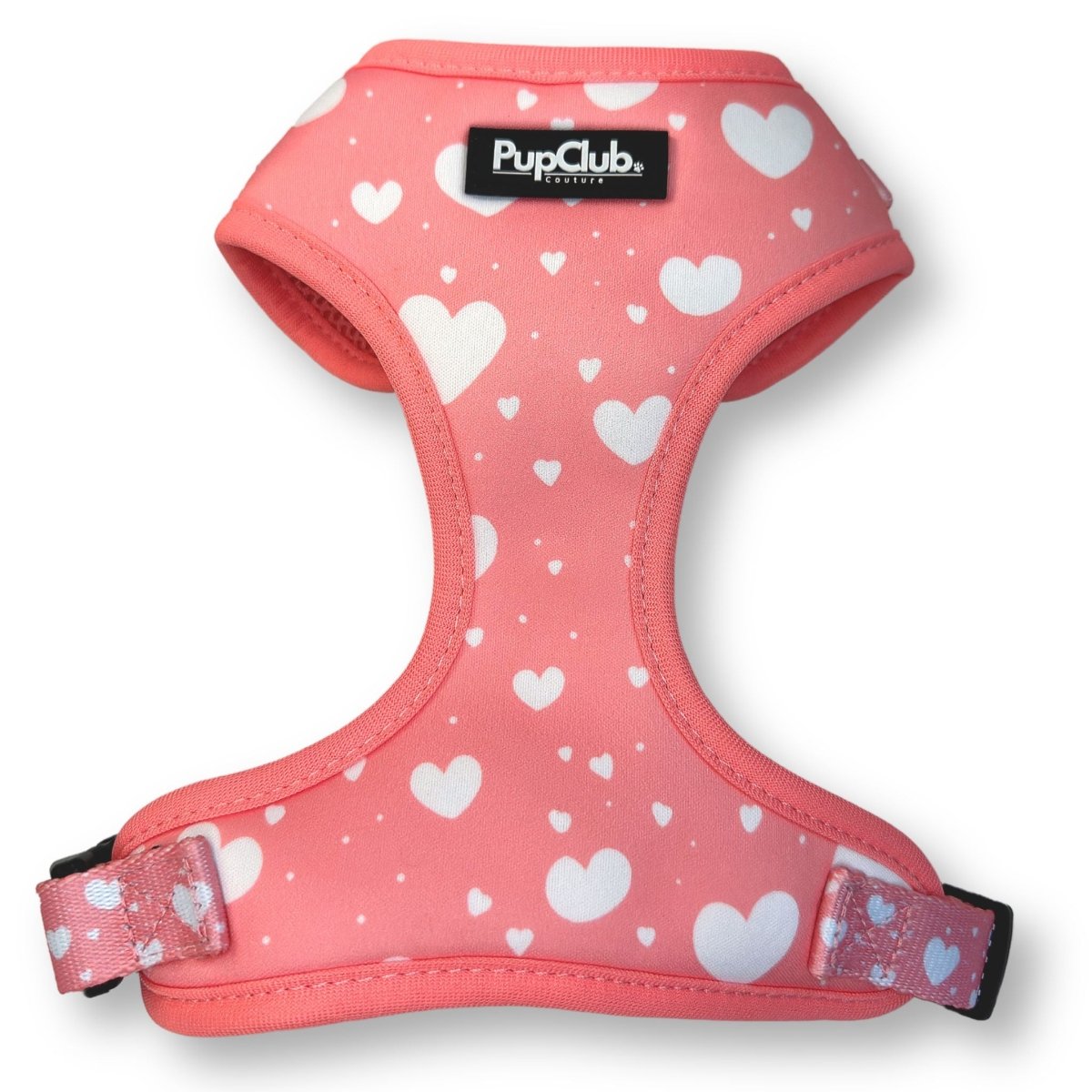 Peachy Hearts Adjustable Dog Harness