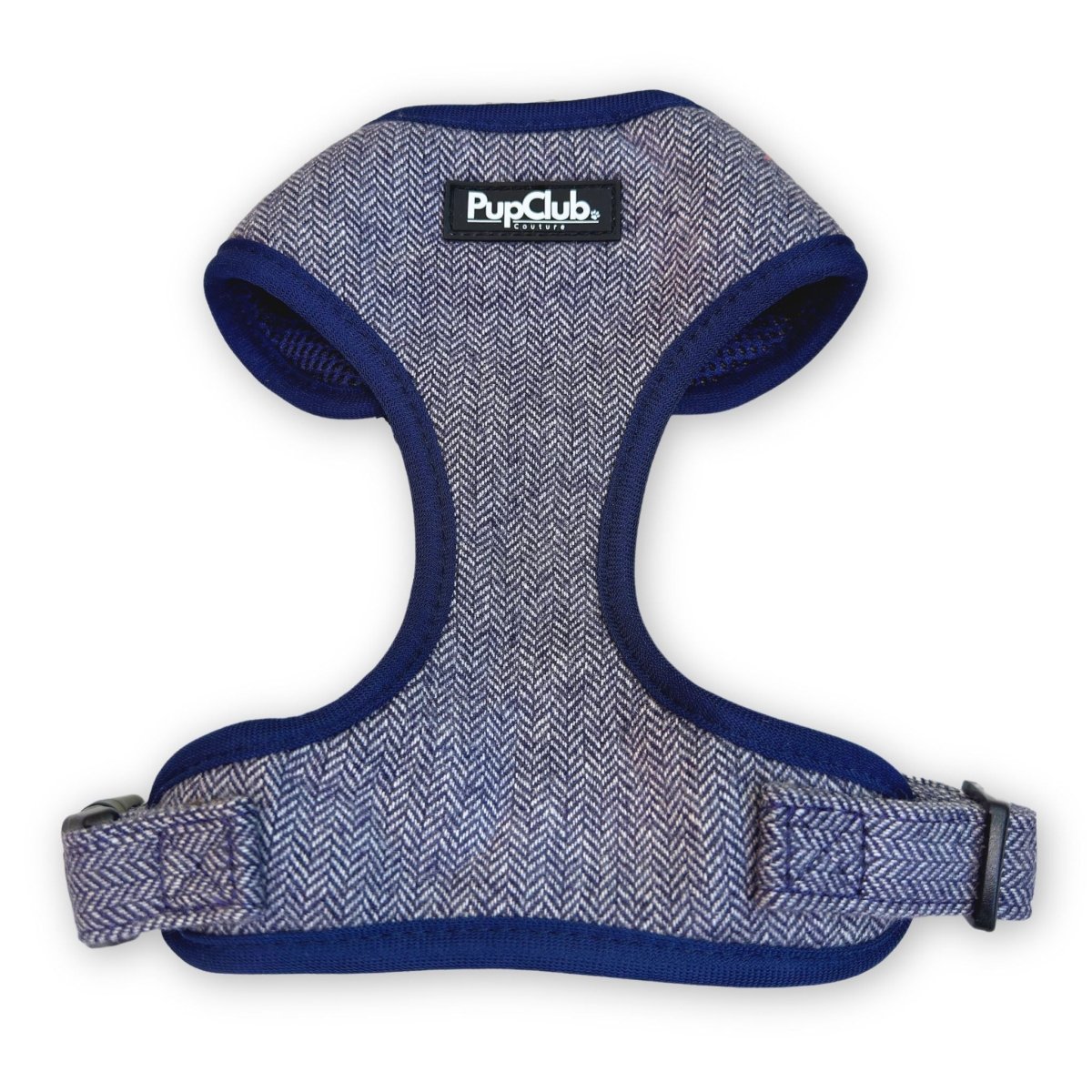 Tweed Adjustable Harness in Blue