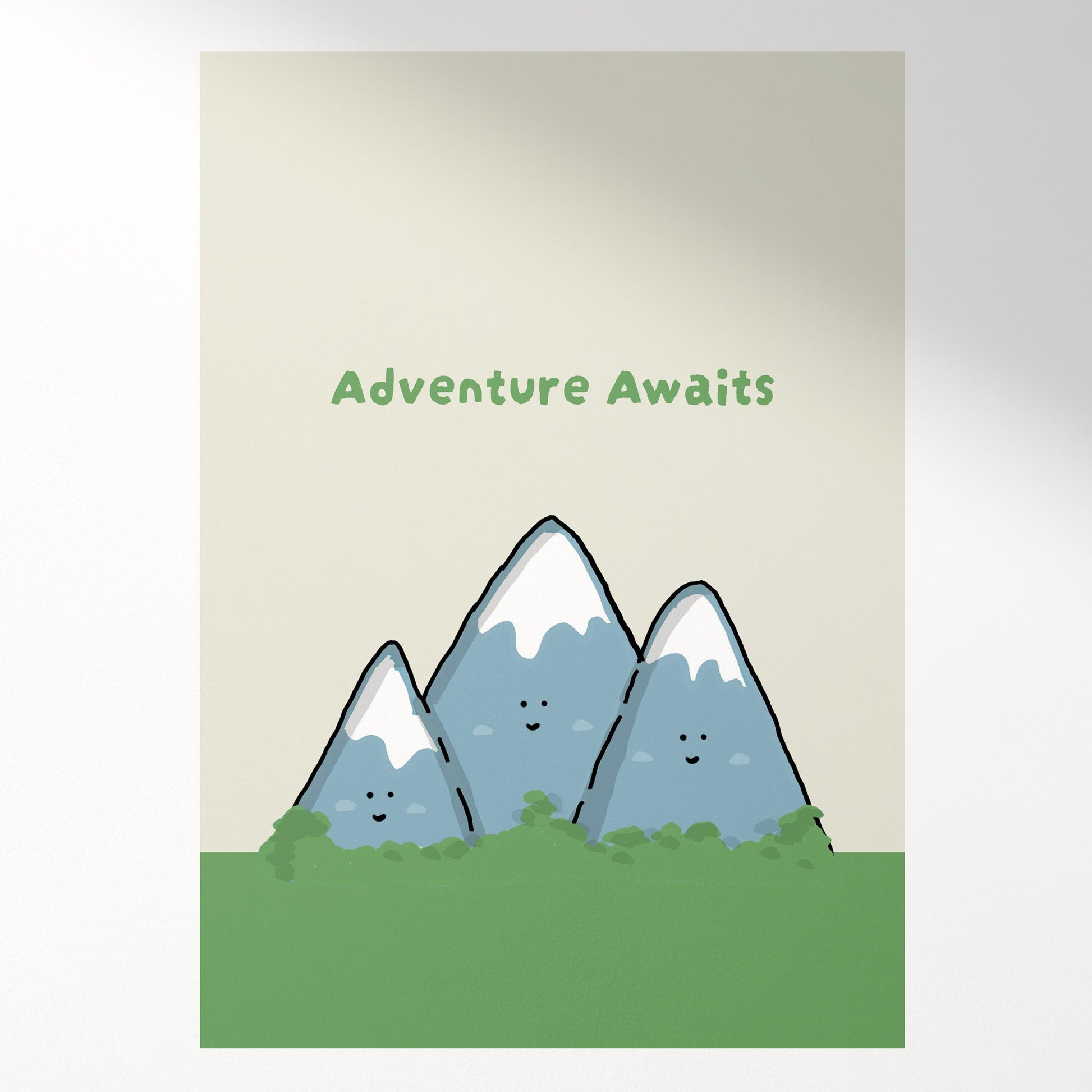 Adventure Awaits Mountain Quote Art Print