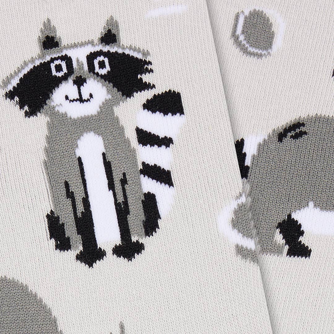 Trash Panda Parade Socks Black and White