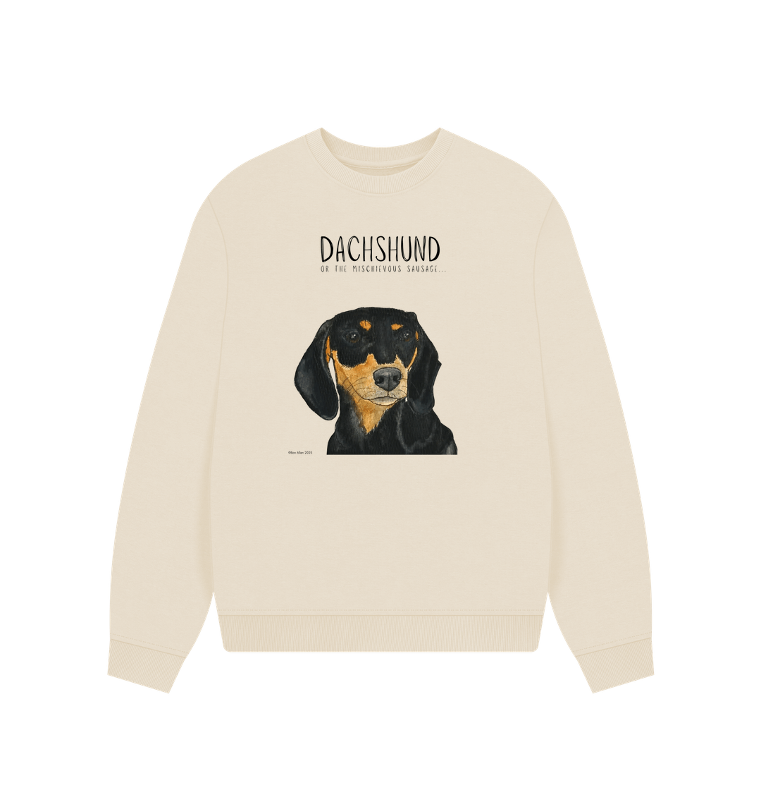 Black and Tan Dachshund Oversized Sweatshirt