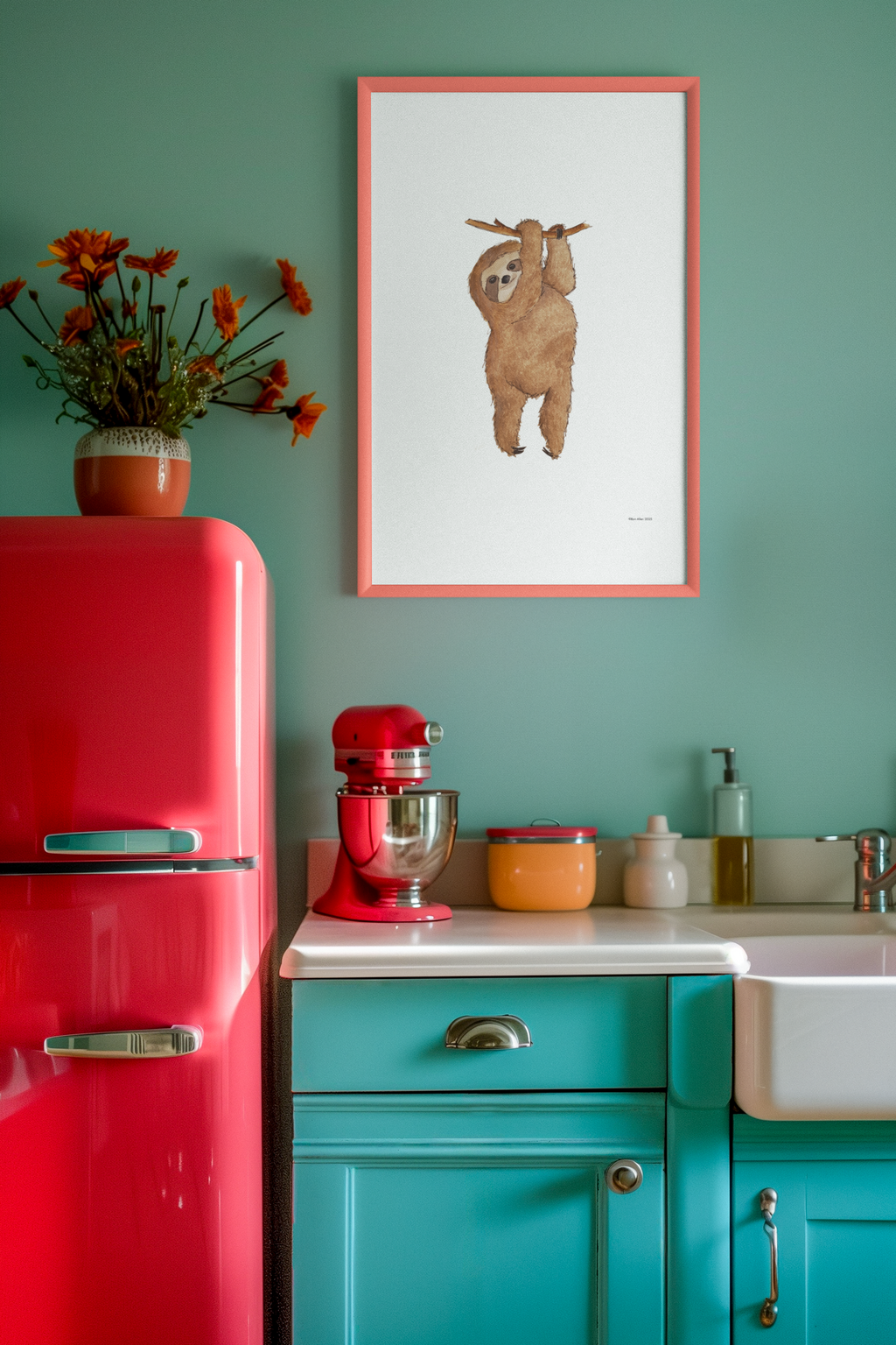 Sloth Life A4 Giclée Print Lazy Never Looked So Good