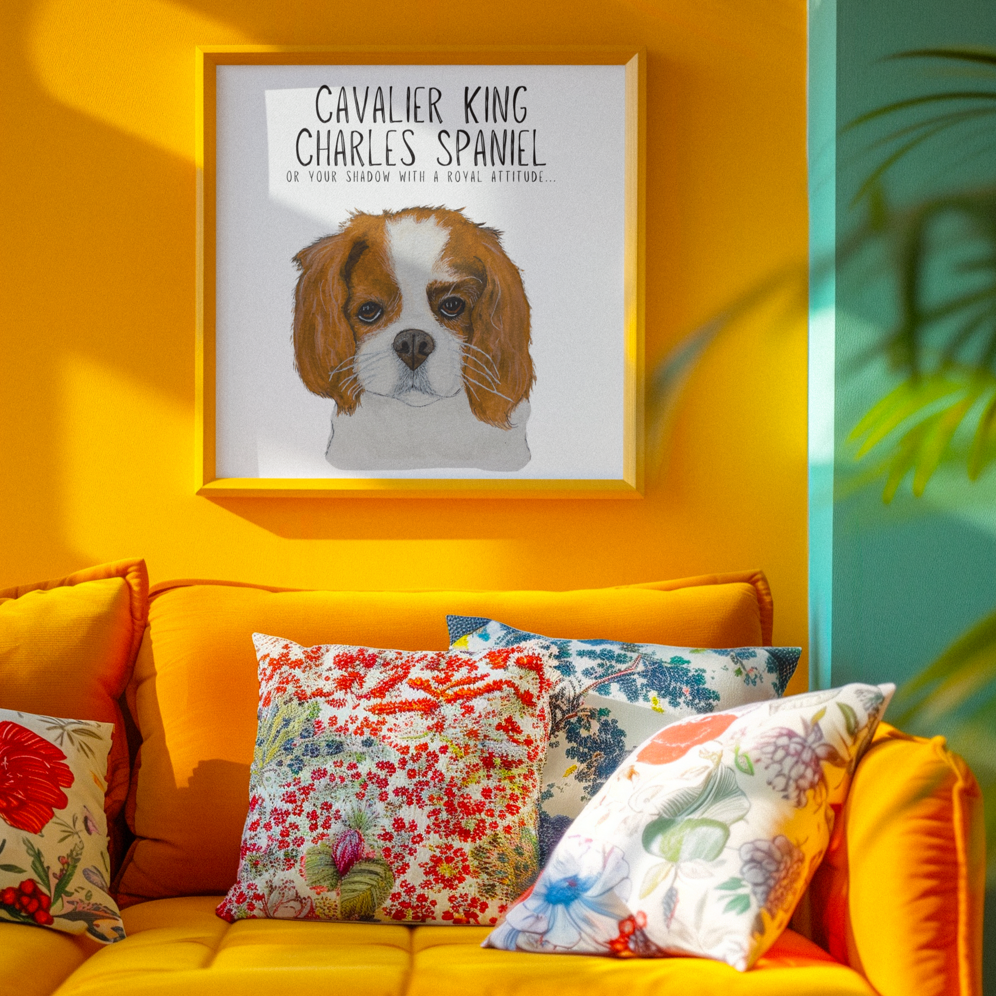 The Regal Shadow Cavalier King Charles Spaniel Giclée Art Print