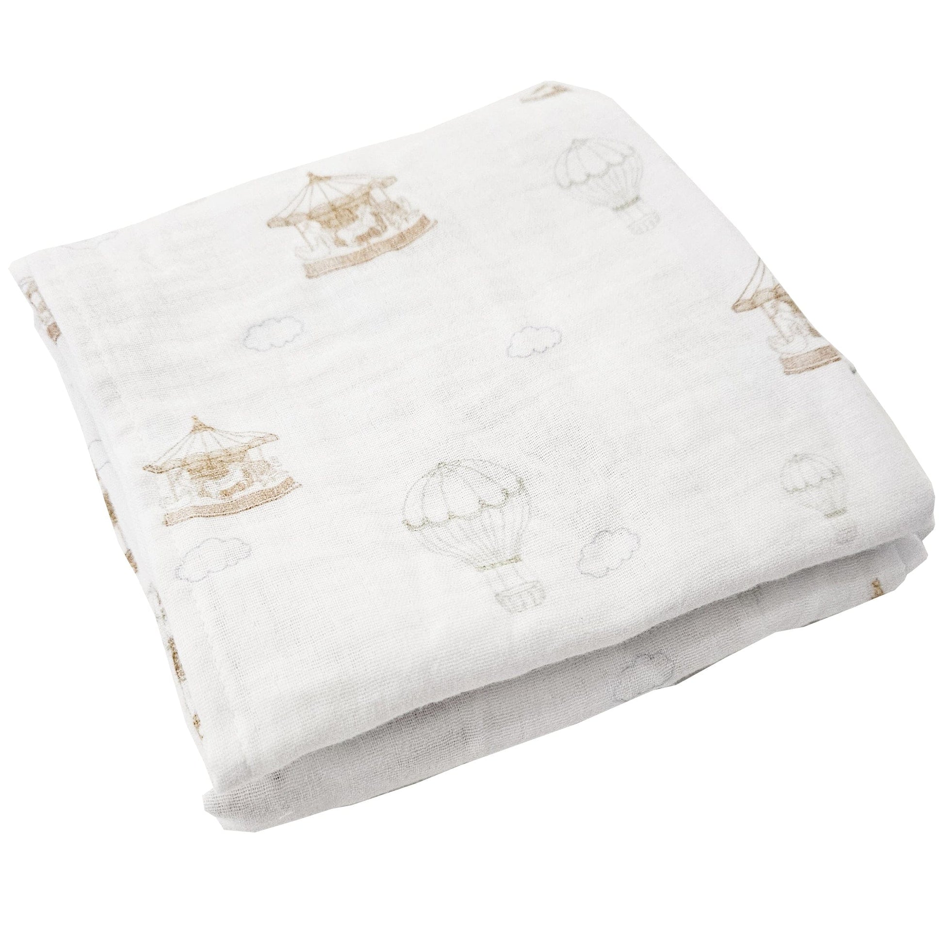 Air Balloon Carousel Organic Feeding and Sleeping Blanket