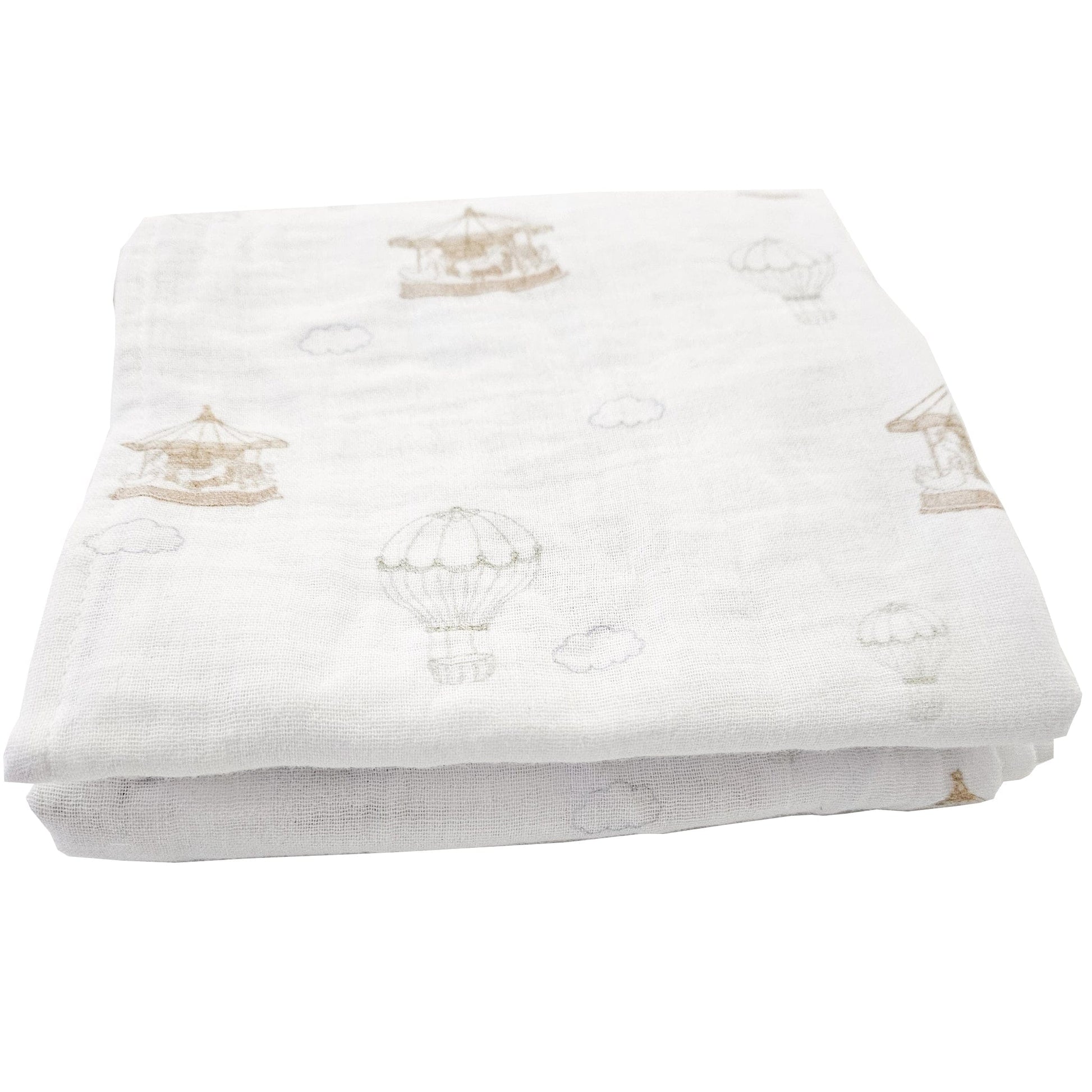 Air Balloon Carousel Organic Feeding and Sleeping Blanket