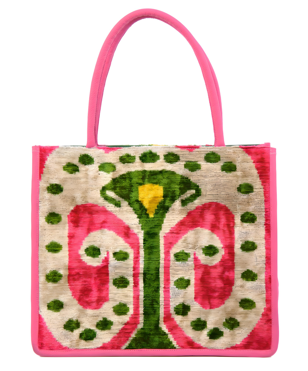 Aishling Women's Large Tote Bag – Luxurious Silk & Leather by Jkel at www.brixbailey.com