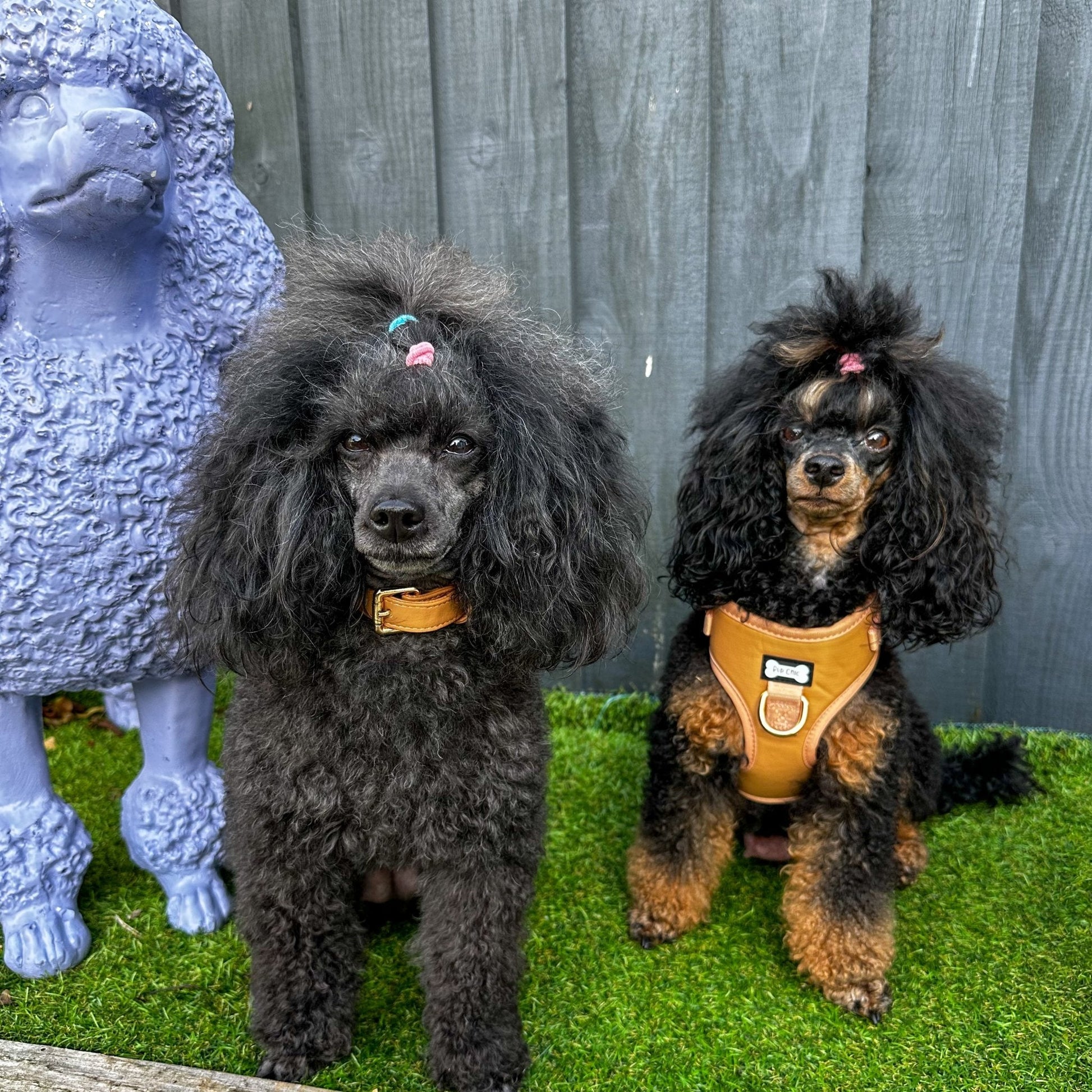 Camel Faux Leather Dog Harness Adjustable