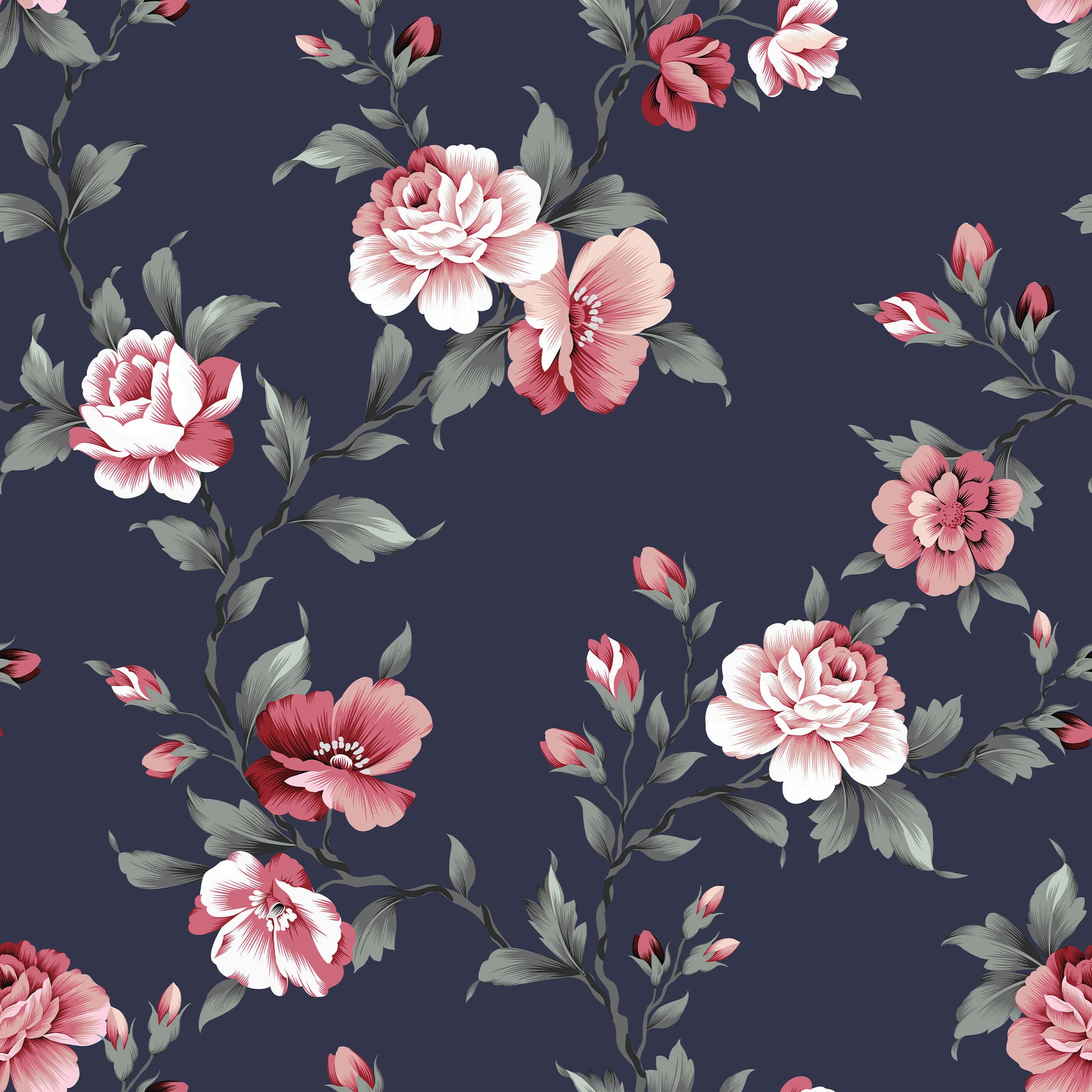 Alison Pink Peony Floral Wallpaper