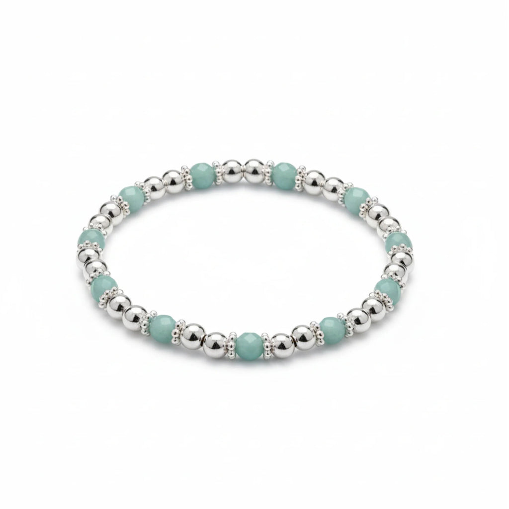 Amazonite Bracelet with Sterling Silver