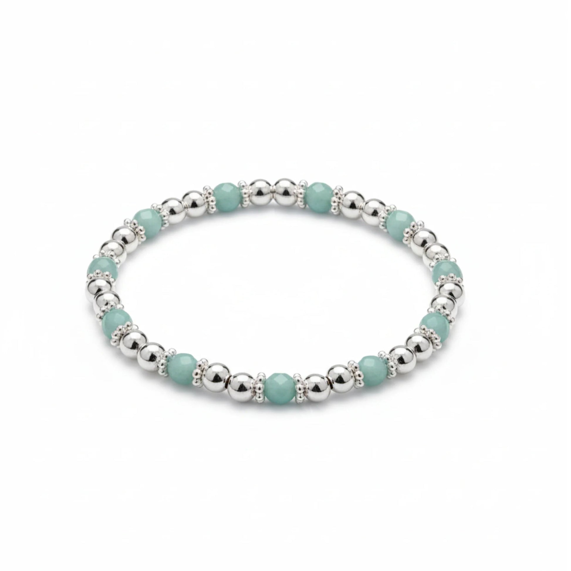 Amazonite Bracelet with Sterling Silver