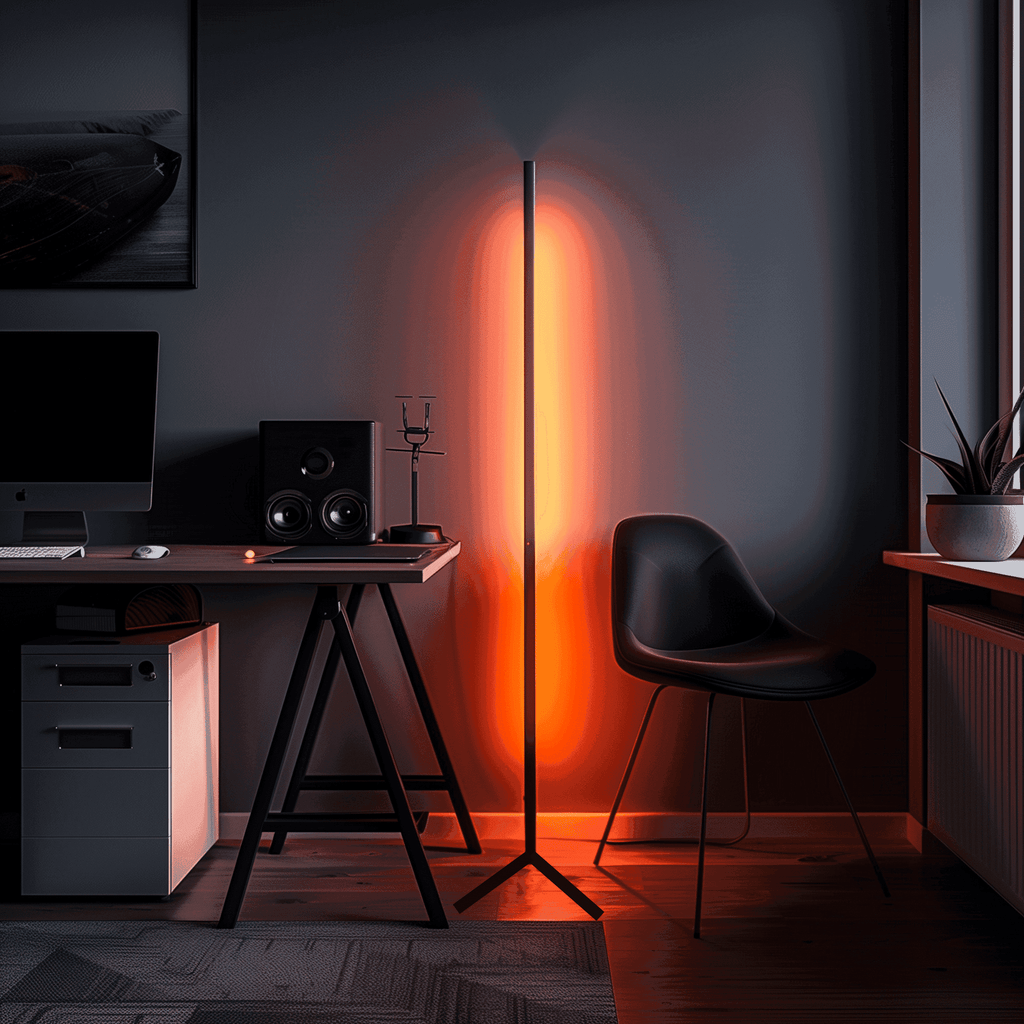 Ambient RGB Corner Floor Lamp with Music Sync