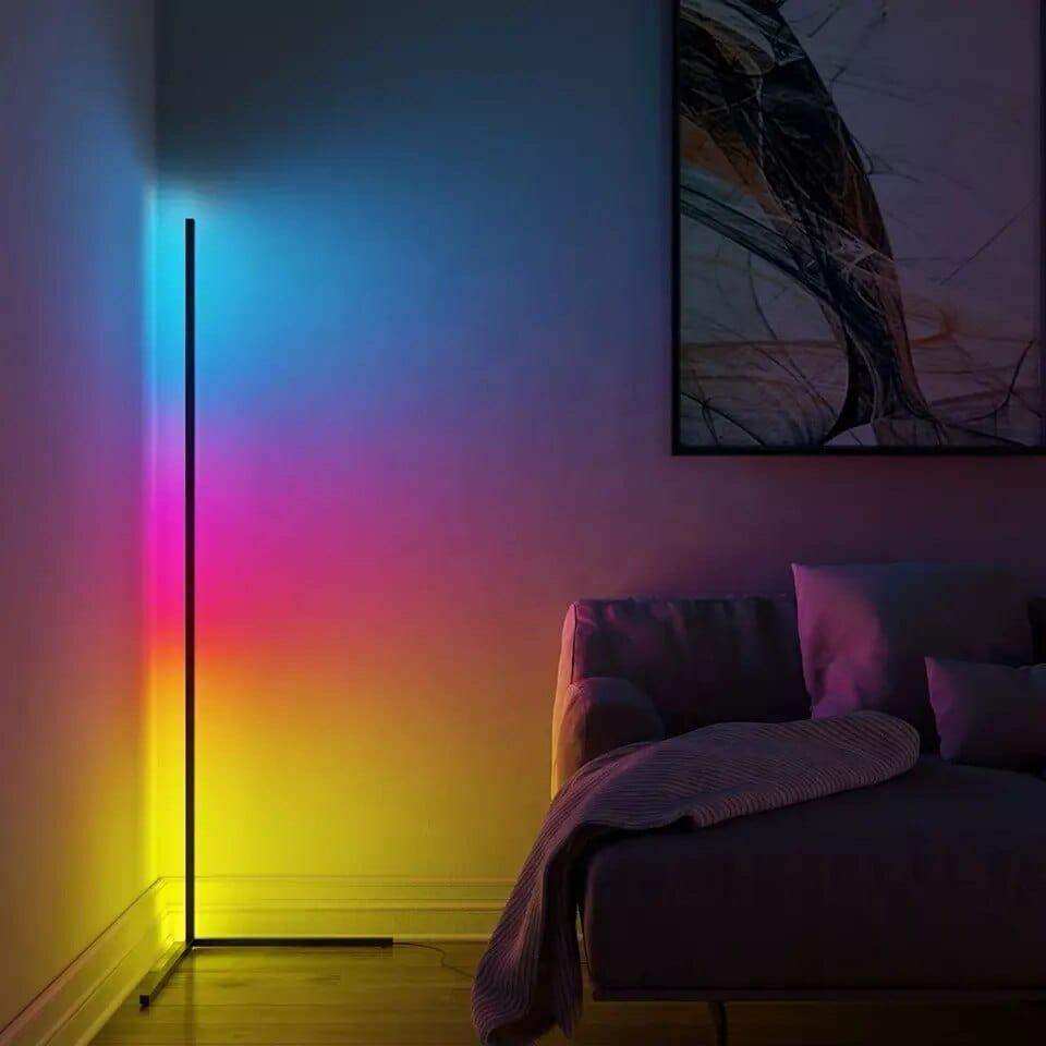 Ambient RGB Corner Floor Lamp with Music Sync