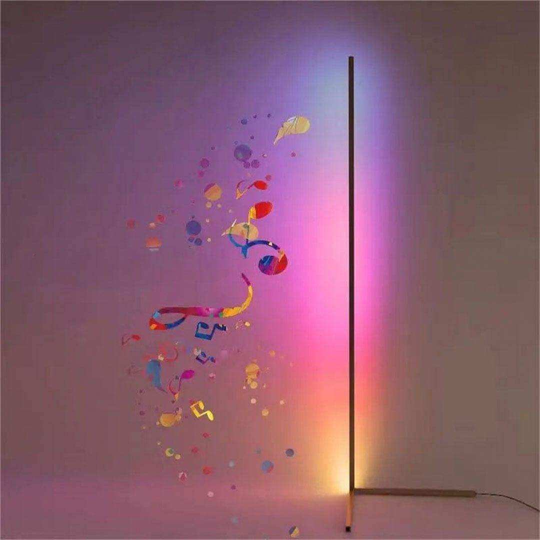Ambient RGB Corner Floor Lamp with Music Sync